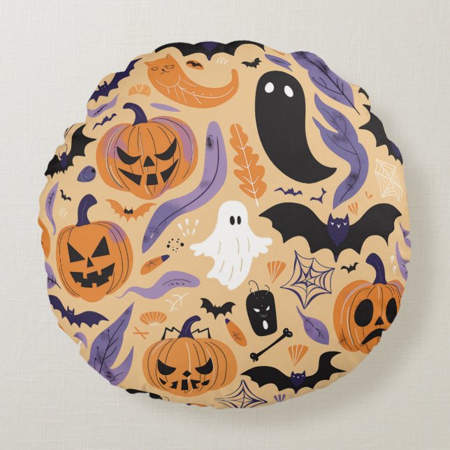 Halloween Collection - Spook Up - Rundkissen Rundes Kissen (Vorderseite)