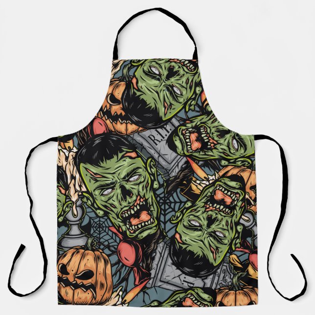 Halloween colorful elements seamless pattern with  schürze (Vorderseite)
