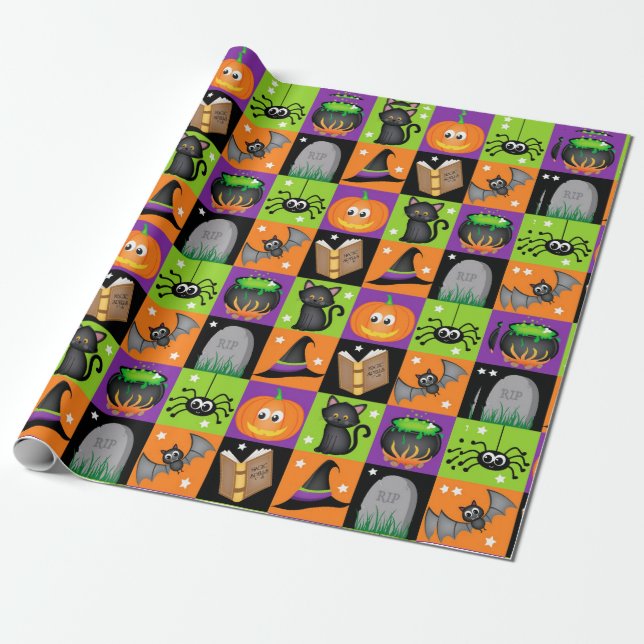 Halloween Colors Geschenkpapier (Ungerollt)