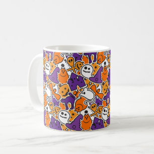 Halloween Comic Pattern Kaffeetasse