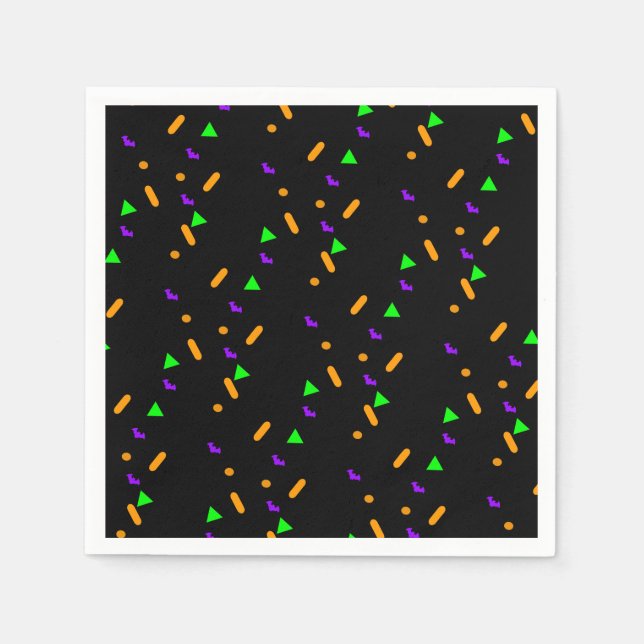 Halloween Confetti Sprinkles | Neon Serviette (Vorderseite)