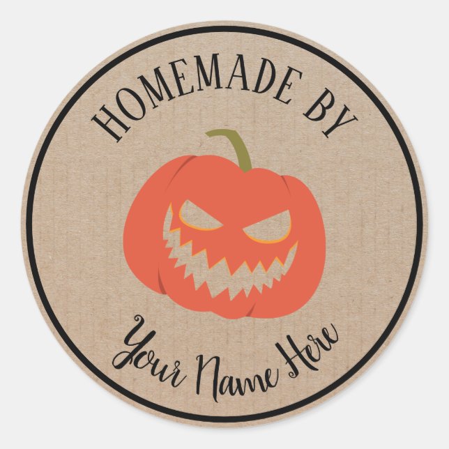 Halloween Cookie selbst von Vintagem Kunsthandwerk Runder Aufkleber (Vorderseite)