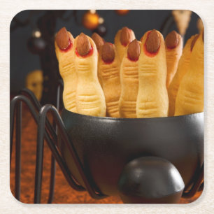 Halloween Cookies - Hexenfingers Rechteckiger Pappuntersetzer