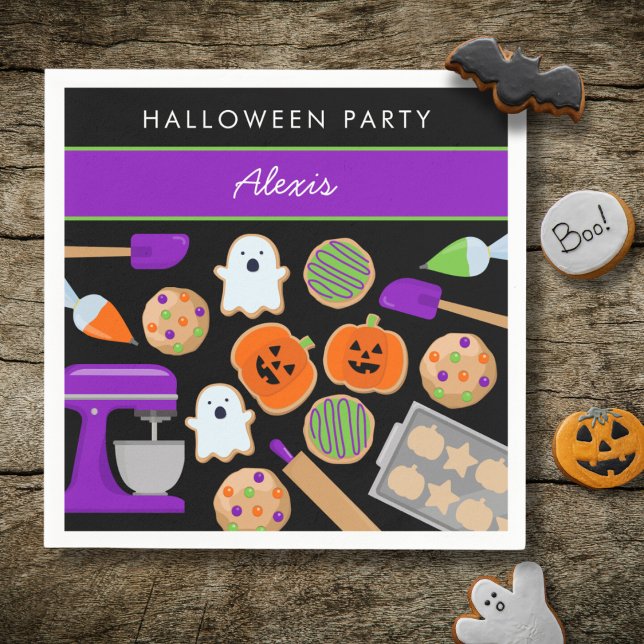 HALLOWEEN COOKIES PARTY Paper Napkin Serviette (Von Creator hochgeladen)