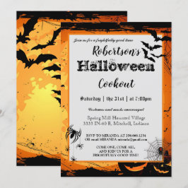 Halloween Cookout Party Einladung Spooky