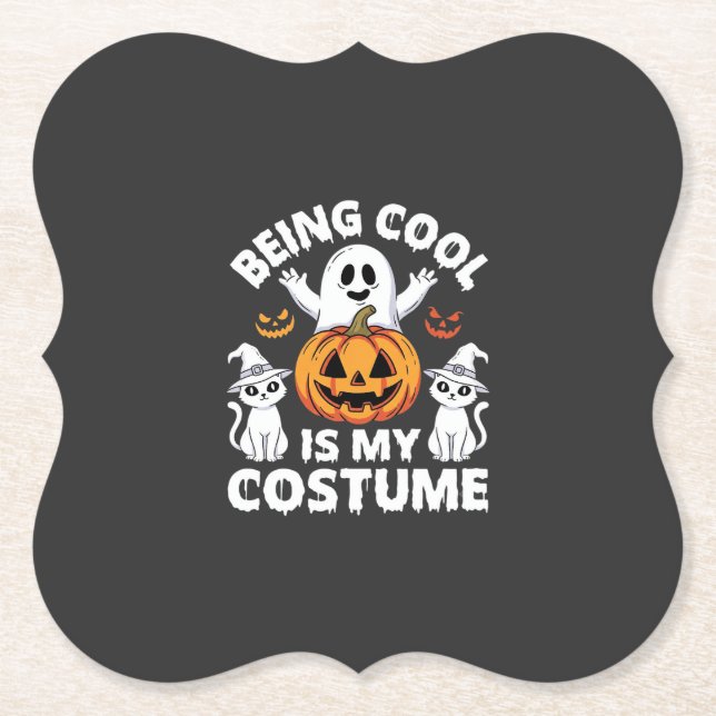 Halloween Cool Sein Ist Mein Kostüm Geist Design Untersetzer (Vorderseite)