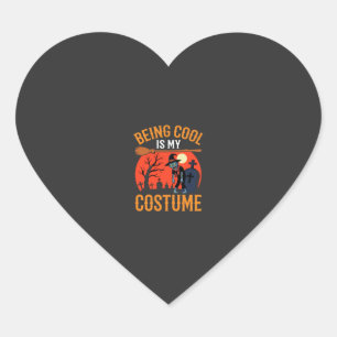 Halloween Cool Sein Ist Mein Kostüm Zombie Design Herz-Aufkleber