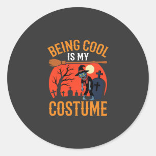 Halloween Cool Sein Ist Mein Kostüm Zombie Design Runder Aufkleber