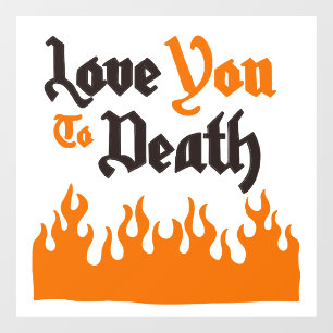 Halloween Cool Spooky Whimsical Typografy Orange Fensteraufkleber