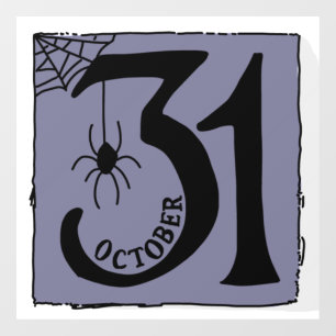Halloween Coole Spuk Whimsical TypografieLila Fensteraufkleber