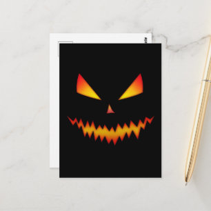 Halloween Cooler beängstigender Jack O'Lantern auf Postkarte