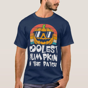Halloween Cooler Kürbis in den Patchkinderjunge T-Shirt