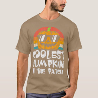 Halloween Cooler Kürbis in den Patchkinderjunge T-Shirt