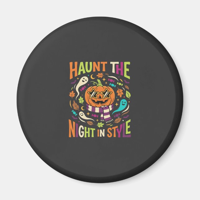 Halloween Cooler Kürbiskopf Magnet (Vorne)