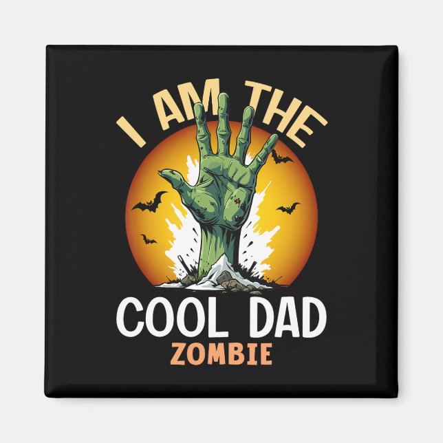 Halloween Cooler Vater Zombie-Kostüm Magnet (Vorne)