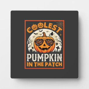 Halloween Coolste Sonnenbrille im Kürbisbeet  Fotoplatte