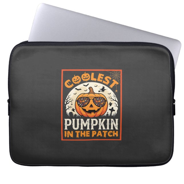 Halloween Coolste Sonnenbrille Kürbis im Patch  Laptopschutzhülle (Vorderseite)