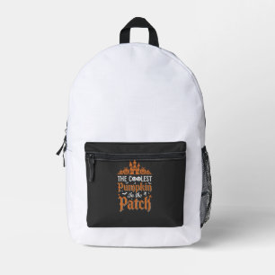 Halloween Coolster Kürbis im Patch Vintage Des Bedruckter Rucksack