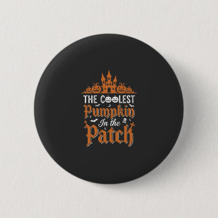 Halloween Coolster Kürbis im Patch Vintage Des Button