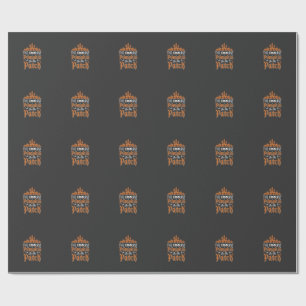 Halloween Coolster Kürbis im Patch Vintage Des Geschenkpapier
