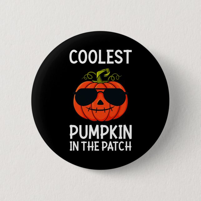 Halloween Coolster Kürbis in den Patch Fun Boys Gi Button (Vorderseite)