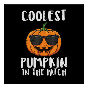 Halloween Coolster Kürbis-Patch-Kostüm Männer Jung Poster