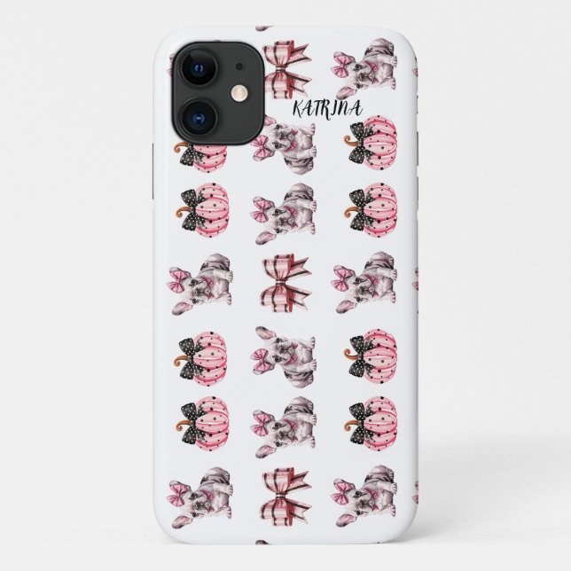 Halloween Coquette Bulldog Bow Kürbisi 11 Case-Mate iPhone Hülle (Rückseite)