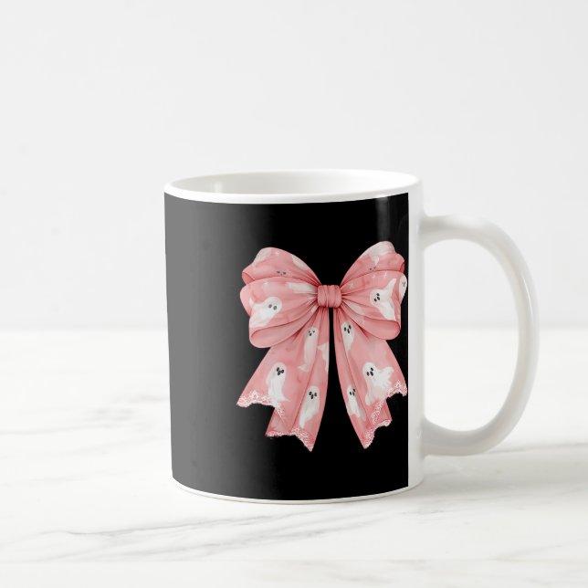 Halloween Coquette Ghost Bow Niedlich Girly Soft G Kaffeetasse (Rechts)