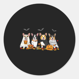 Halloween Corgi Geist Soky Corgi Liebhaber Hund Ma Runder Aufkleber