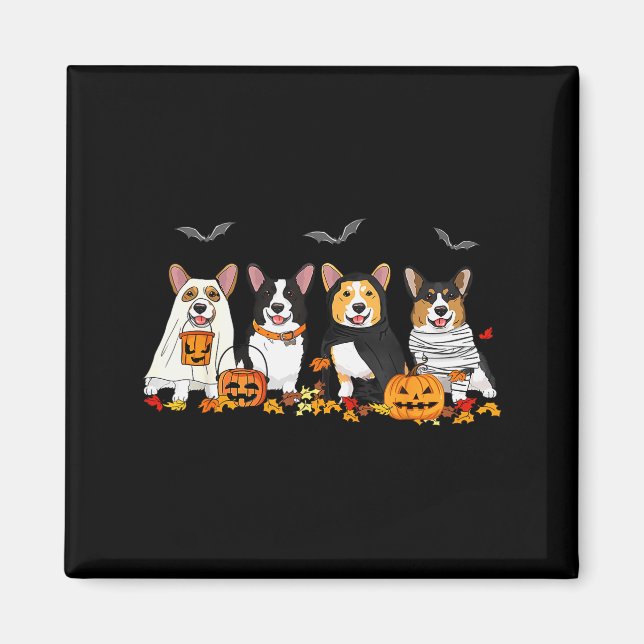 Halloween Corgi Ghost Soky Corgi Lovers Dog Mama P Magnet (Vorne)