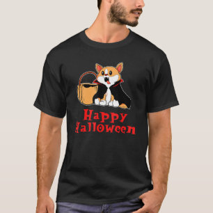 Halloween Corgi Hund Vampir Dracula Für Hund T-Shirt