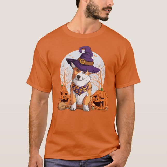 Halloween Corgi T-Shirt (Vorderseite)