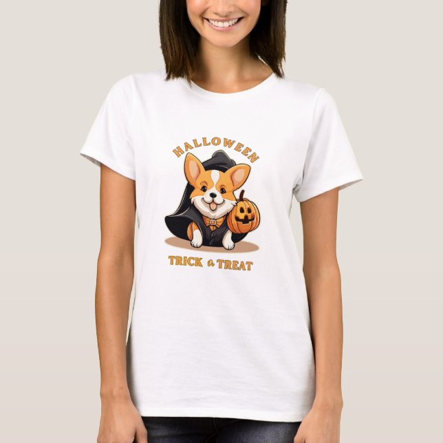 Halloween Corgi T - Shirt (Vorderseite)