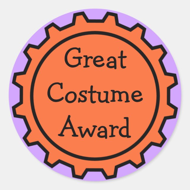 Halloween Costume Award Stickers (Vorderseite)