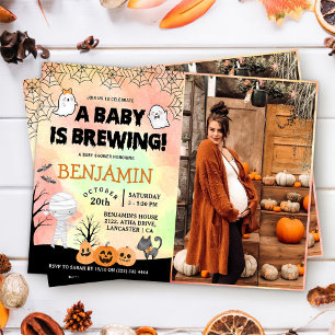 Halloween Costume Baby Dusche Party Foto Einladung