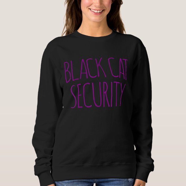 HALLOWEEN COSTUME BLACK CAT SECURITY DECORATIONS M SWEATSHIRT (Vorderseite)