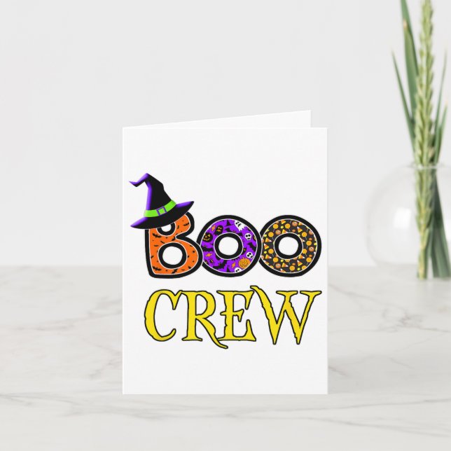 Halloween Costume Boo Crew Karte (Vorderseite)