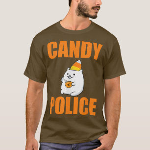 Halloween Costume Candy Police Candy Mais Katze Ni T-Shirt
