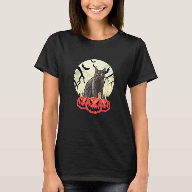 Halloween Costume Cat T-Shirt (Vorderseite)