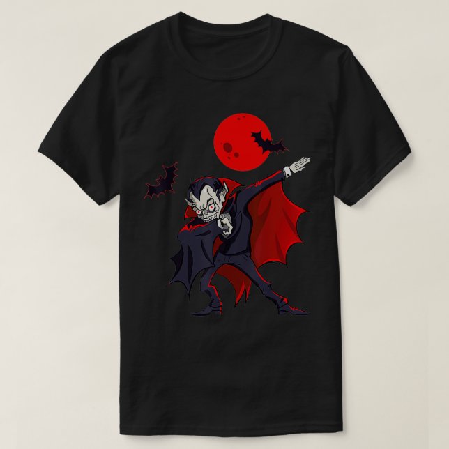 Halloween Costume Dabbing Vampire Kids Graphic Des T-Shirt (Design vorne)