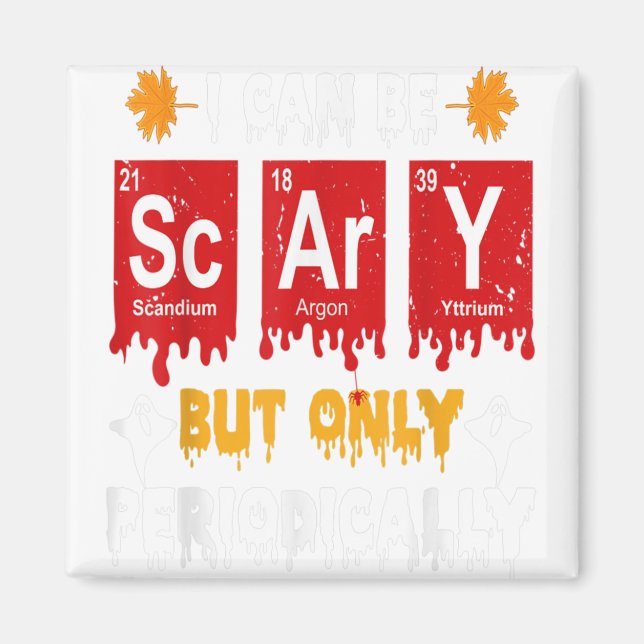 Halloween Costume for Scientists Funny Chemistry H Magnet (Vorne)