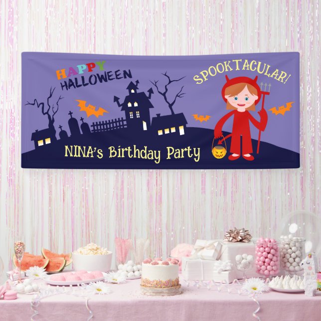 Halloween Costume Girl Geburtstagsparty Banner (Party)