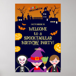 Halloween Costume Girl Geburtstagsparty Poster