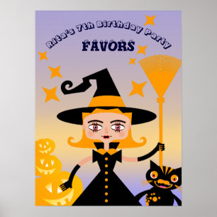 Halloween Costume Girl Witz Geburtstagsparty Poster