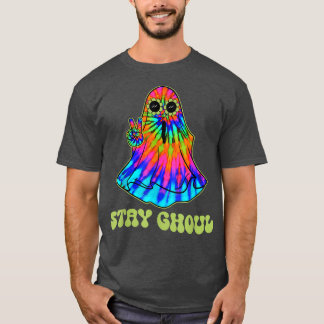 Halloween Costume Groovy Ghost Bleibe Ghoul Gefärb T-Shirt