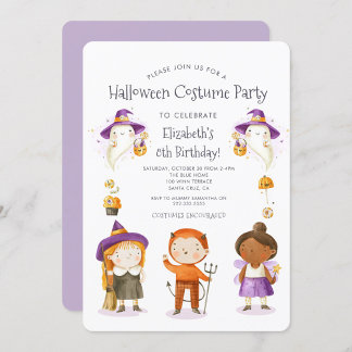 Halloween Costume Kindergeburtstag Party Einladung