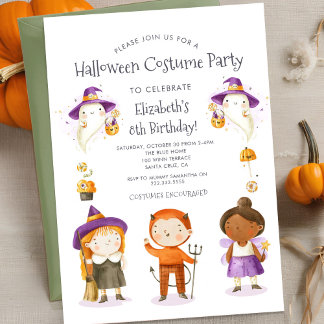 Halloween Costume Kindergeburtstag Party Einladung