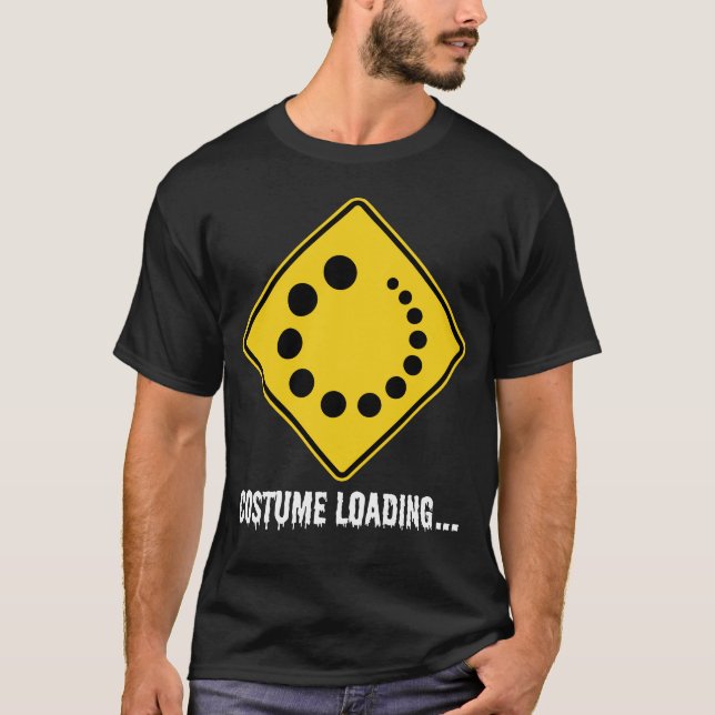 Halloween Costume Loading Yellow Road Sign T-Shirt (Vorderseite)
