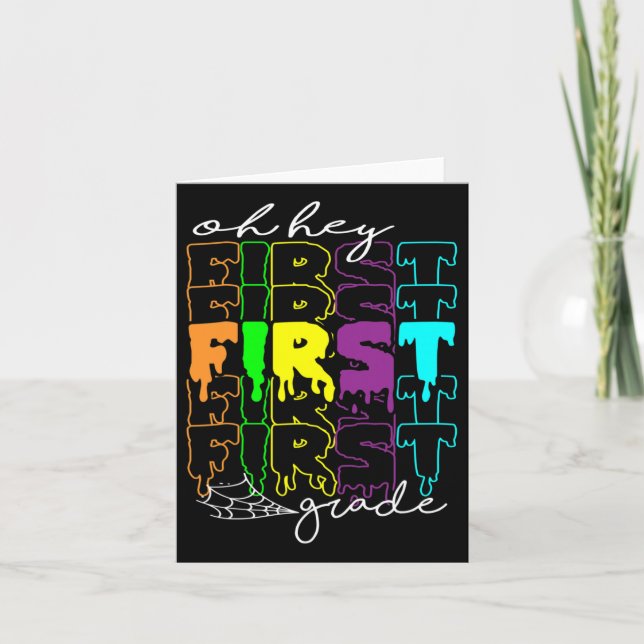 Halloween Costume Oh Hey, Lehrer erster Klasse Stu Karte (Vorderseite)