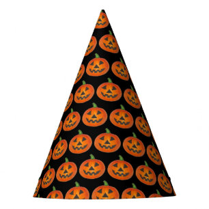 Halloween Costume Orange Pumpkin Jack o' Lantern Partyhütchen